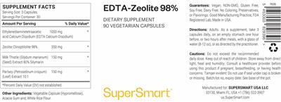 SuperSmart EDTA-Zeolite 98% source label used in the packaging illustration