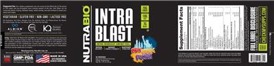 NutraBio Intra Blast New York Punch source label used in the packaging illustration