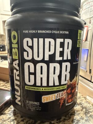 NutraBio Super Carb Sweet Tea product packaging