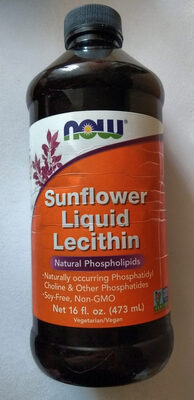 NOW Sunflower Liquid Lecithin source label used in the packaging illustration