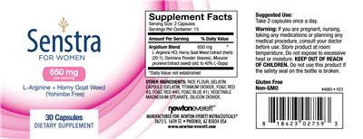 NewtonEverett Senstra for Women source label used in the packaging illustration