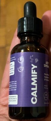 JoySpring Calmify source label used in the packaging illustration