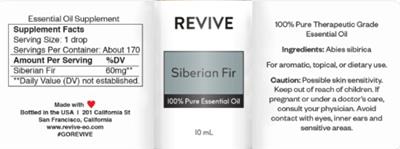 Revive Siberian Fir product packaging