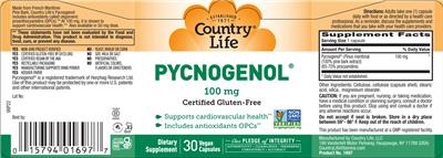 Country Life Pycnogenol 100 mg product packaging