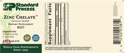 SP Standard Process Zinc Chelate product packaging
