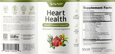 SNAP Heart Health source label used in the packaging illustration