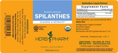 Herb Pharm Spilanthes product packaging