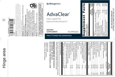 Metagenics AdvaClear product packaging