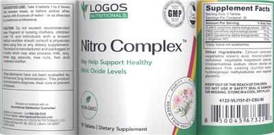 Logos Nutritionals Nitro Complex source label used in the packaging illustration