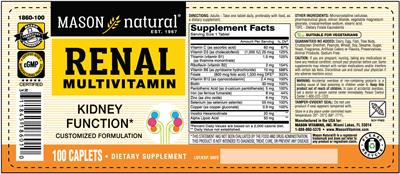 Mason Natural Renal Multivitamin product packaging