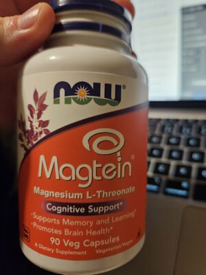 NOW Magtein source label used in the packaging illustration
