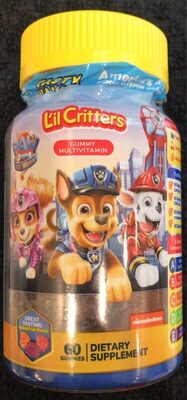 L'il Critters Gummy Multivitamin source label used in the packaging illustration