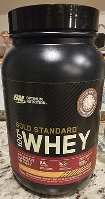 ON Optimum Nutrition Gold Standard 100% Whey Caramel Macchiato source label used in the packaging illustration