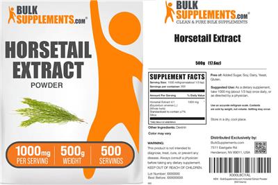 BulkSupplements.com Horsetail Extract Powder 1000 mg product packaging