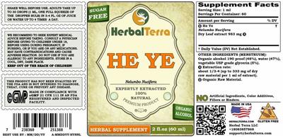 Herbal Terra He Ye product packaging