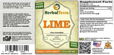Herbal Terra Lime product packaging
