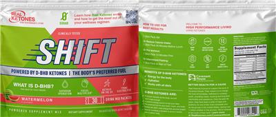 Real Ketones Shift Watermelon Flavored product packaging