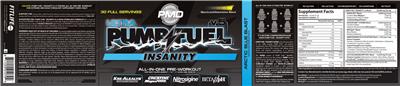 PMD Ultra Pump Fuel v.5 Insanity Artic Blue Blast source label used in the packaging illustration