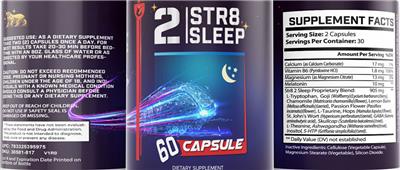 Success Chemistry STR8 2 Sleep source label used in the packaging illustration