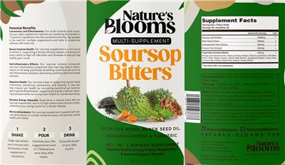 Nature's Blooms Soursop Bitters product packaging
