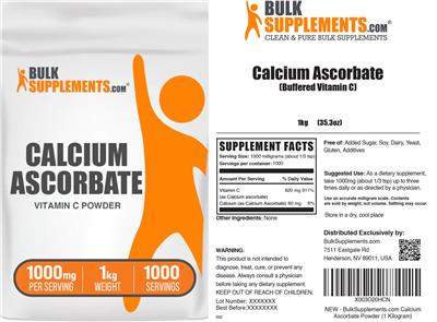 BulkSupplements.com Calcium Ascorbate Powder 1000 mg product packaging