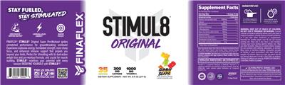 FINAFLEX Stimul8 Original Gummy Bears source label used in the packaging illustration