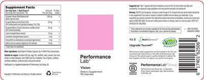 Performance Lab Vision source label used in the packaging illustration