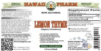 Hawaii Pharm Lemon Thyme Non-Alcohol product packaging