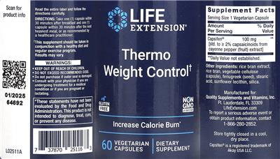 Life Extension Thermo Weight Control product packaging