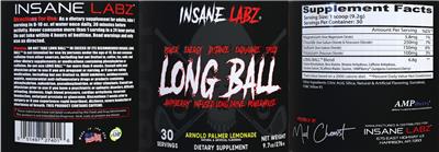Insane Labz Long Ball Arnold Palmer Lemonade product packaging