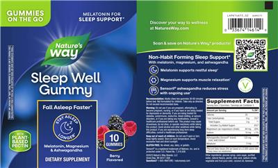 Nature's Way Sleep Well Gummy Berry Flavored product packaging
