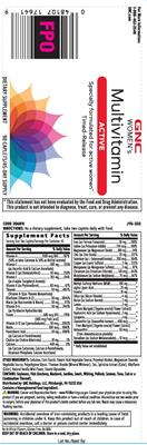 GNC Women's Multivitamin Active source label used in the packaging illustration