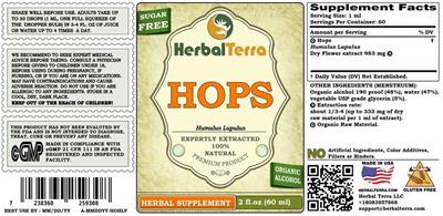 Herbal Terra Hops product packaging