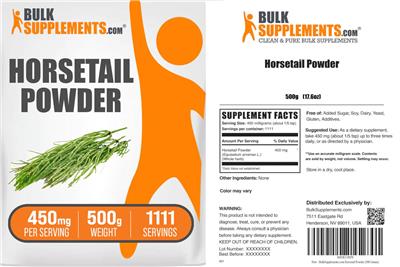 BulkSupplements.com Horsetail Powder 450 mg product packaging