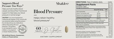 Shaklee Blood Pressure source label used in the packaging illustration