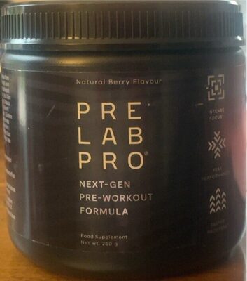 Performance Lab Pre Lab Pro Natural Berry Flavor source label used in the packaging illustration