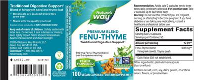 Nature's Way Fenu-Thyme 900 mg product packaging