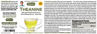 ProCaps Theanine 200 mg product packaging
