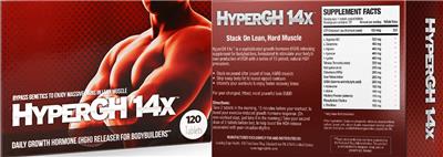 Leading Edge Health HyperGH 14x source label used in the packaging illustration