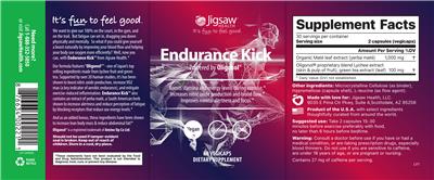 Jigsaw Health Endurance Kick source label used in the packaging illustration
