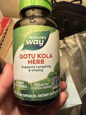 Nature's Way Gotu Kola Herb 950 mg product packaging