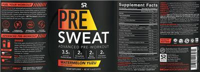 SR Sports Research Pre Sweat Watermelon Yuzu source label used in the packaging illustration