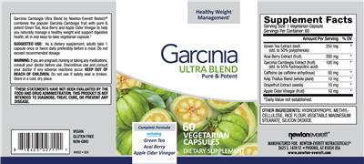 NewtonEverett Garcinia Ultra Blend source label used in the packaging illustration
