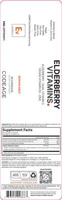 Codeage Elderberry Vitamins source label used in the packaging illustration
