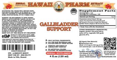 Hawaii Pharm Gallbladder Support product packaging