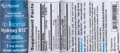 NuMedica Liposomal Hydroxy B12 product packaging