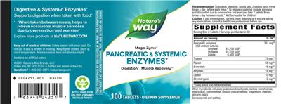 Nature's Way Mega-Zyme Pancreatic & Systemic Enzymes product packaging