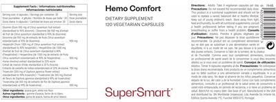 SuperSmart Hemo Comfort source label used in the packaging illustration