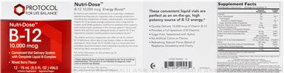 Protocol For Life Balance Nutri-Dose B-12 10000 mcg Mixed Berry Flavor product packaging