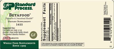 SP Standard Process Betafood source label used in the packaging illustration